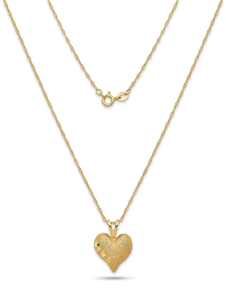 Cadena fina con corazón																	