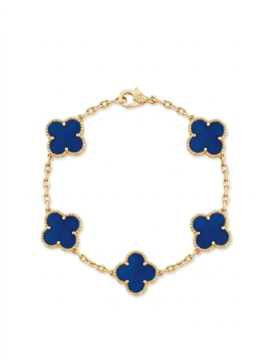 [B1154] Manilla Van Cleff Azul 5 flores Grandes									